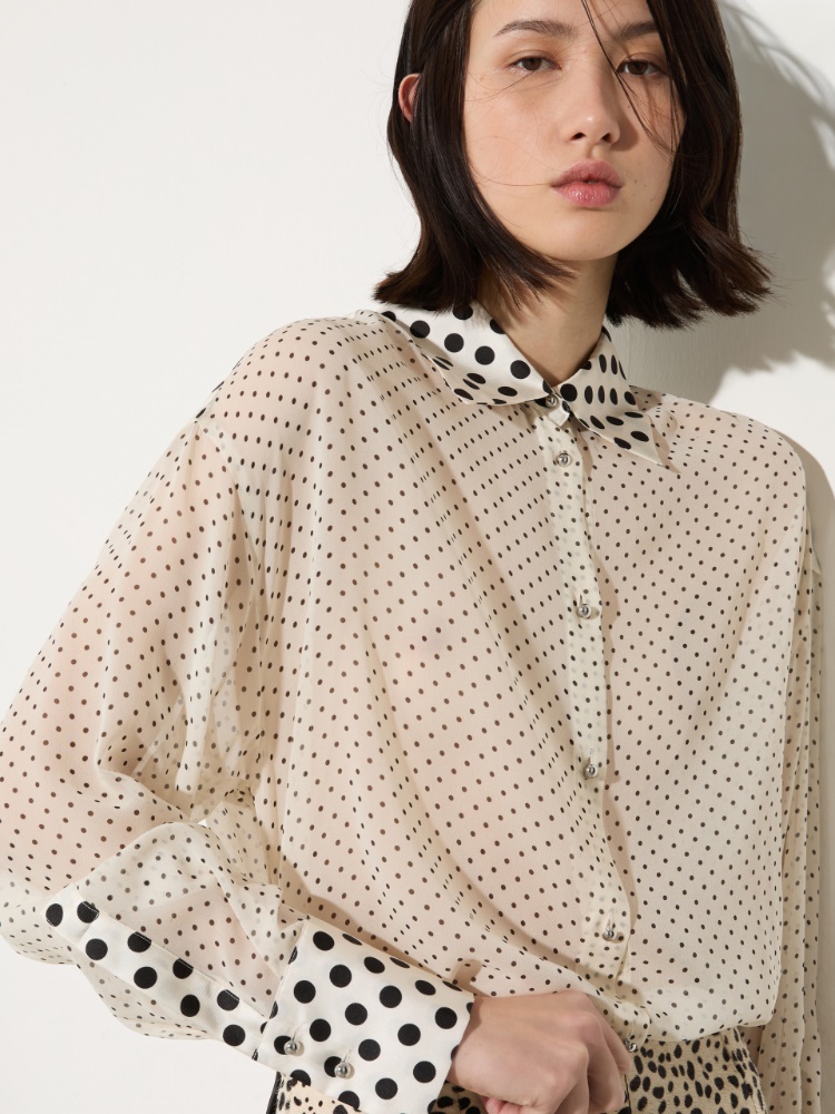Bluse aus Seiden-Georgette mit Punktemuster - MAX&Co. - 3