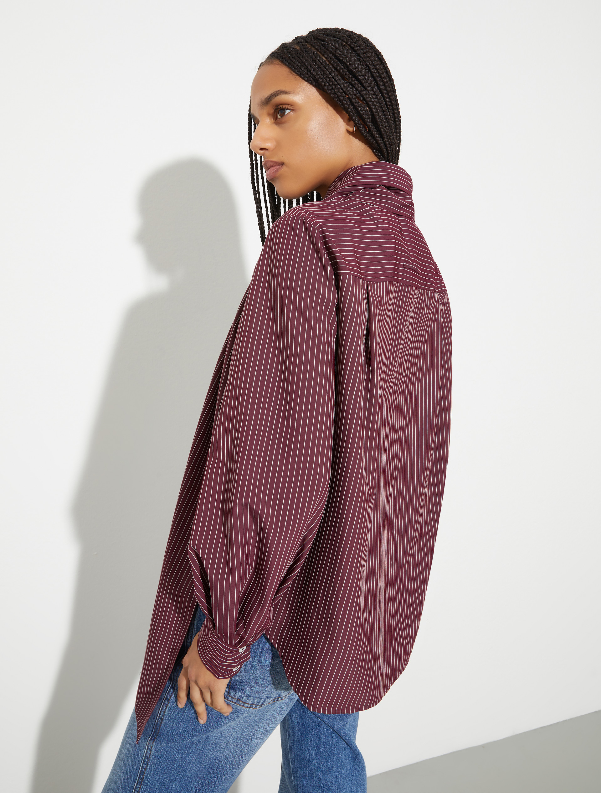 Asymmetric striped shirt - CHERRY - MAX&Co. - 2