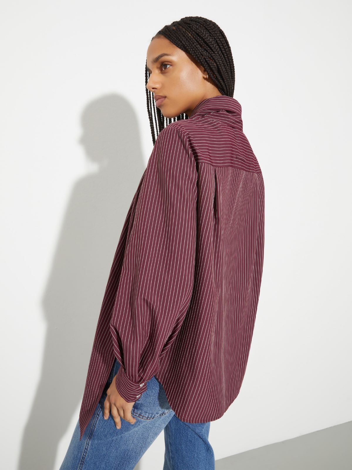 Asymmetric striped shirt - CHERRY - MAX&Co. - 2