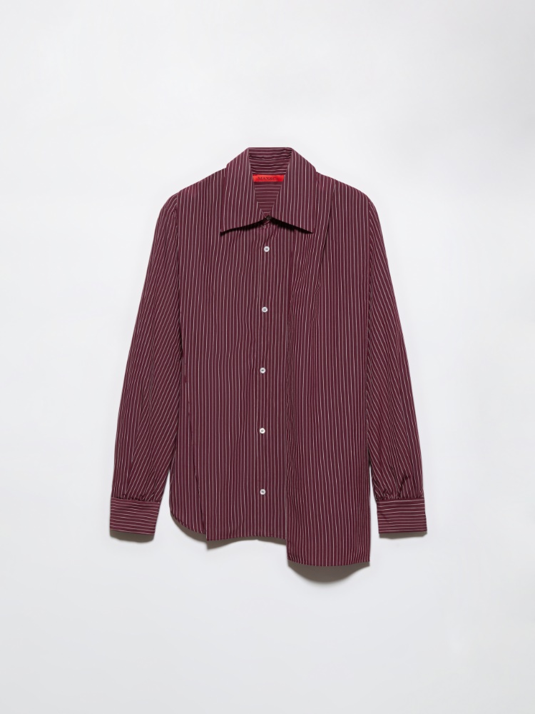Asymmetric striped shirt - CHERRY - MAX&Co.