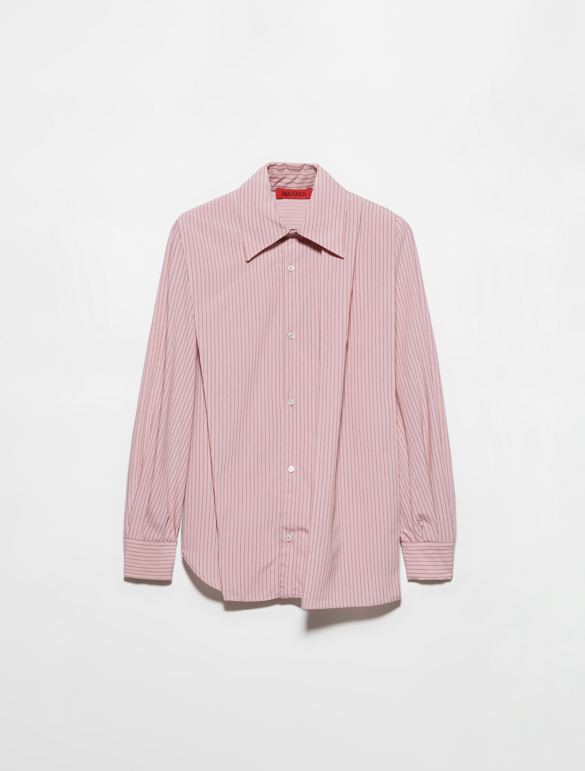 Asymmetric striped shirt - PINK - MAX&Co. - 5