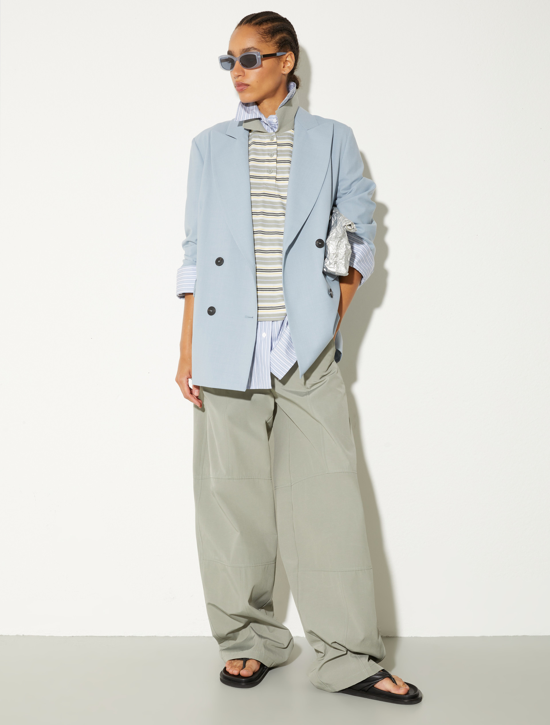 Embroidered poplin shirt - LIGHT BLUE - MAX&Co. - 4