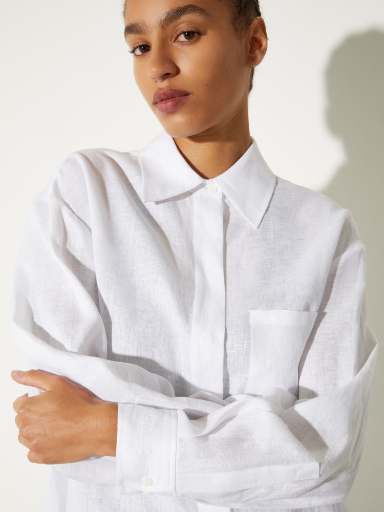 Oversized pure linen shirt - MAX&Co. - 3