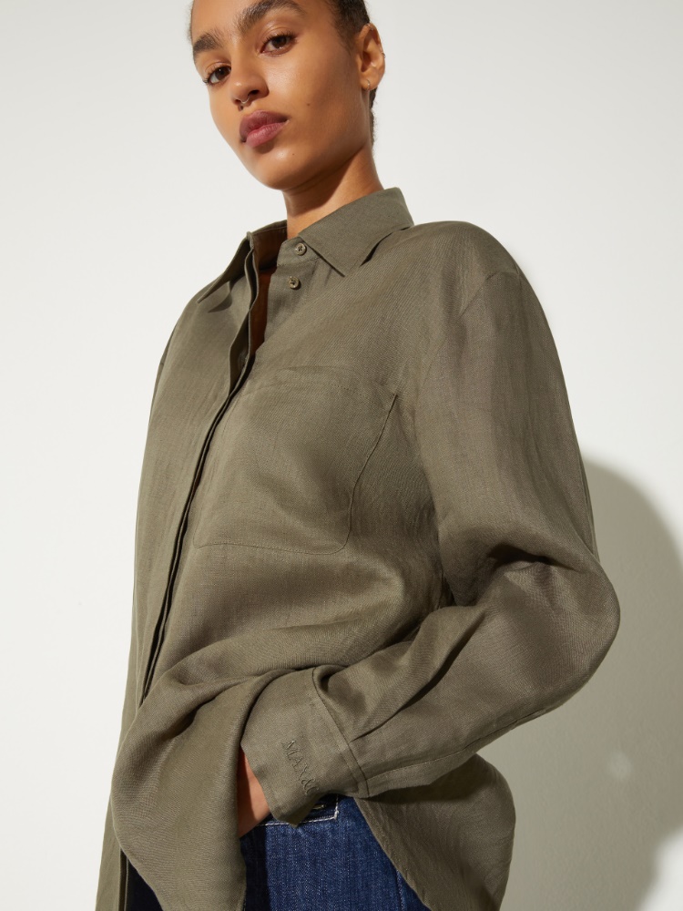 Oversized pure linen shirt - MAX&Co. - 3