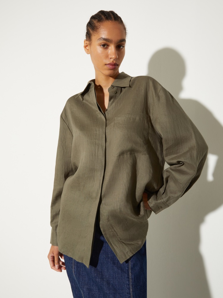 Oversized pure linen shirt - MAX&Co.