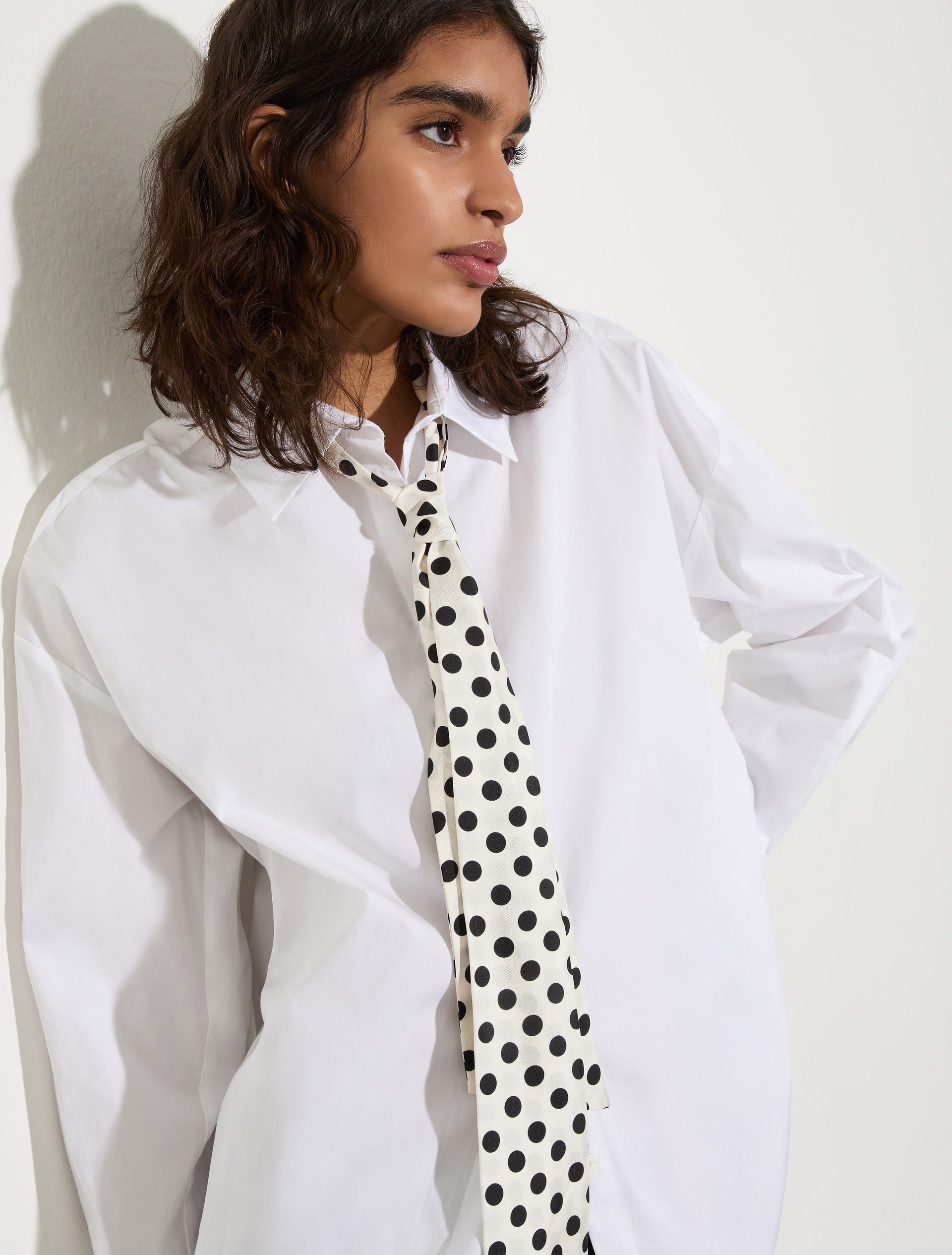 Camicia in popeline con cravatta - BIANCO - MAX&Co. - 3