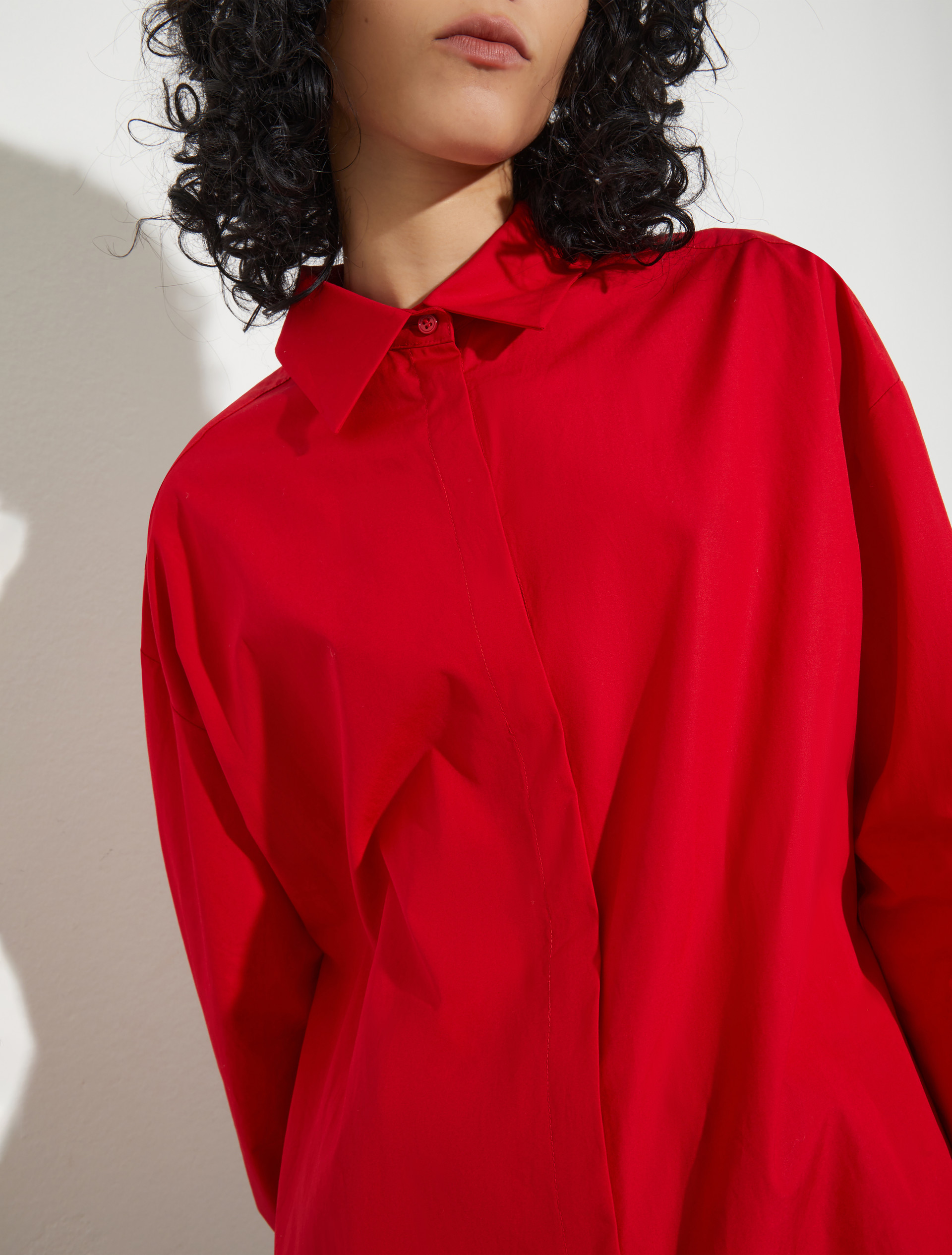 Chemise en popeline avec cravate, rouge | MAX&Co. Chemise en popeline avec cravate - ROUGE - MAX&Co. - 6