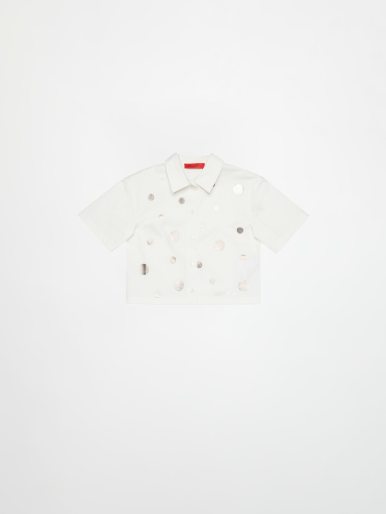 Camisa de manga corta con logo KID Camisa de manga corta con logo KID - WHITE - MAX&Co.