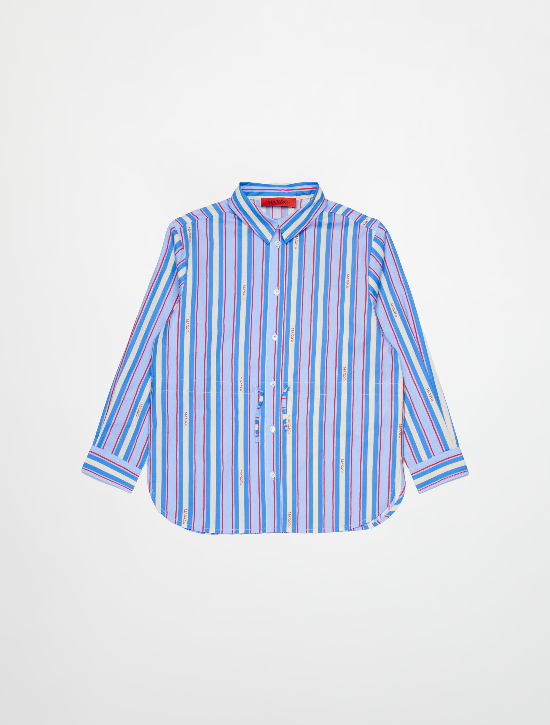 Camisa a rayas con logo KID - LIGHT BLUE - MAX&Co. - 3