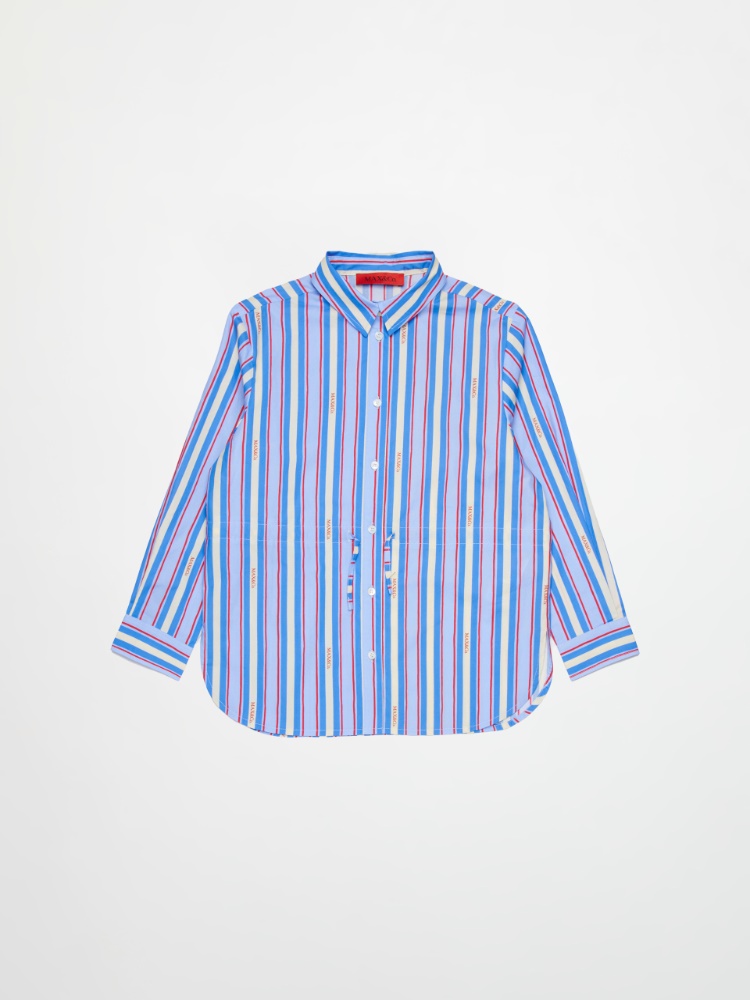 Camisa a rayas con logo KID - LIGHT BLUE - MAX&Co.