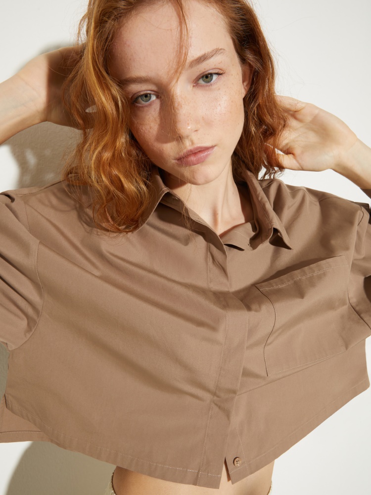 Cropped cotton-poplin shirt - MAX&Co. - 3