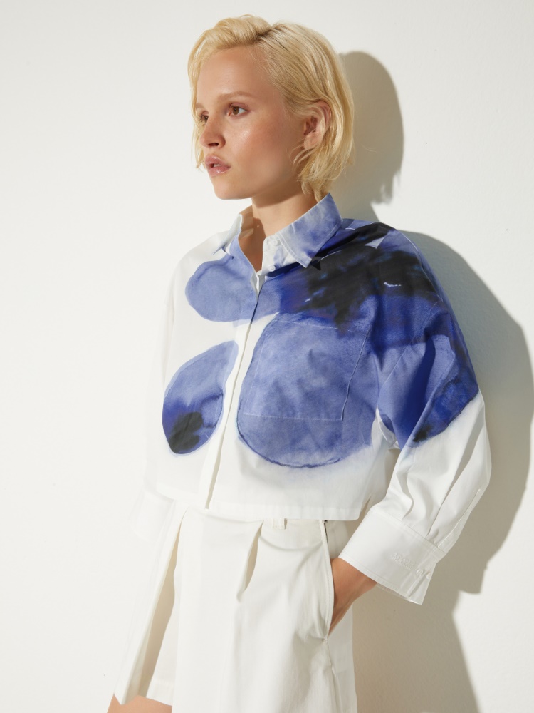 Cropped cotton-poplin shirt - MAX&Co.