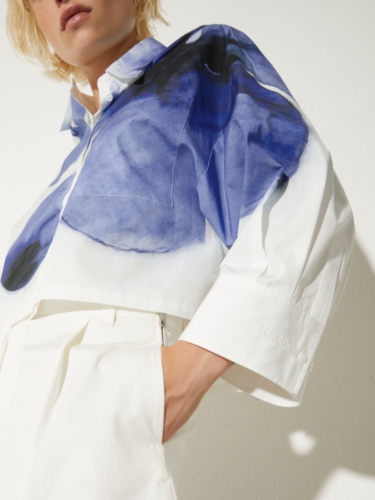 Cropped cotton-poplin shirt - MAX&Co. - 4