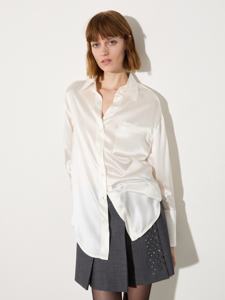 Camicia in raso di seta Camicia in raso di seta - AVORIO - MAX&Co.