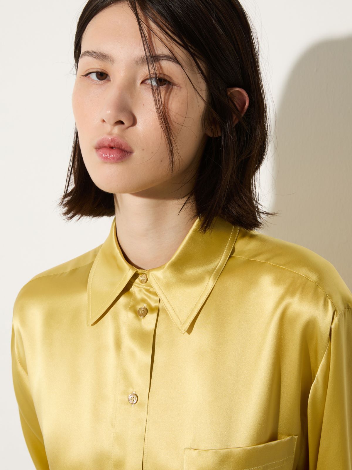Silk-satin shirt - YELLOW - MAX&Co. - 6