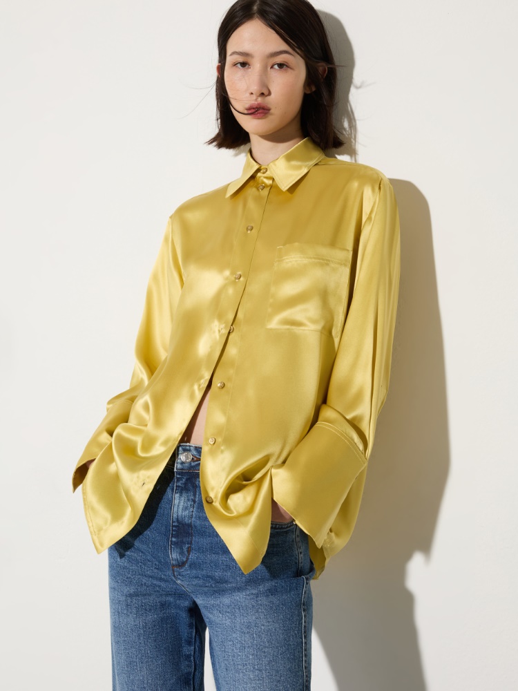 Silk-satin shirt Silk-satin shirt - YELLOW - MAX&Co.
