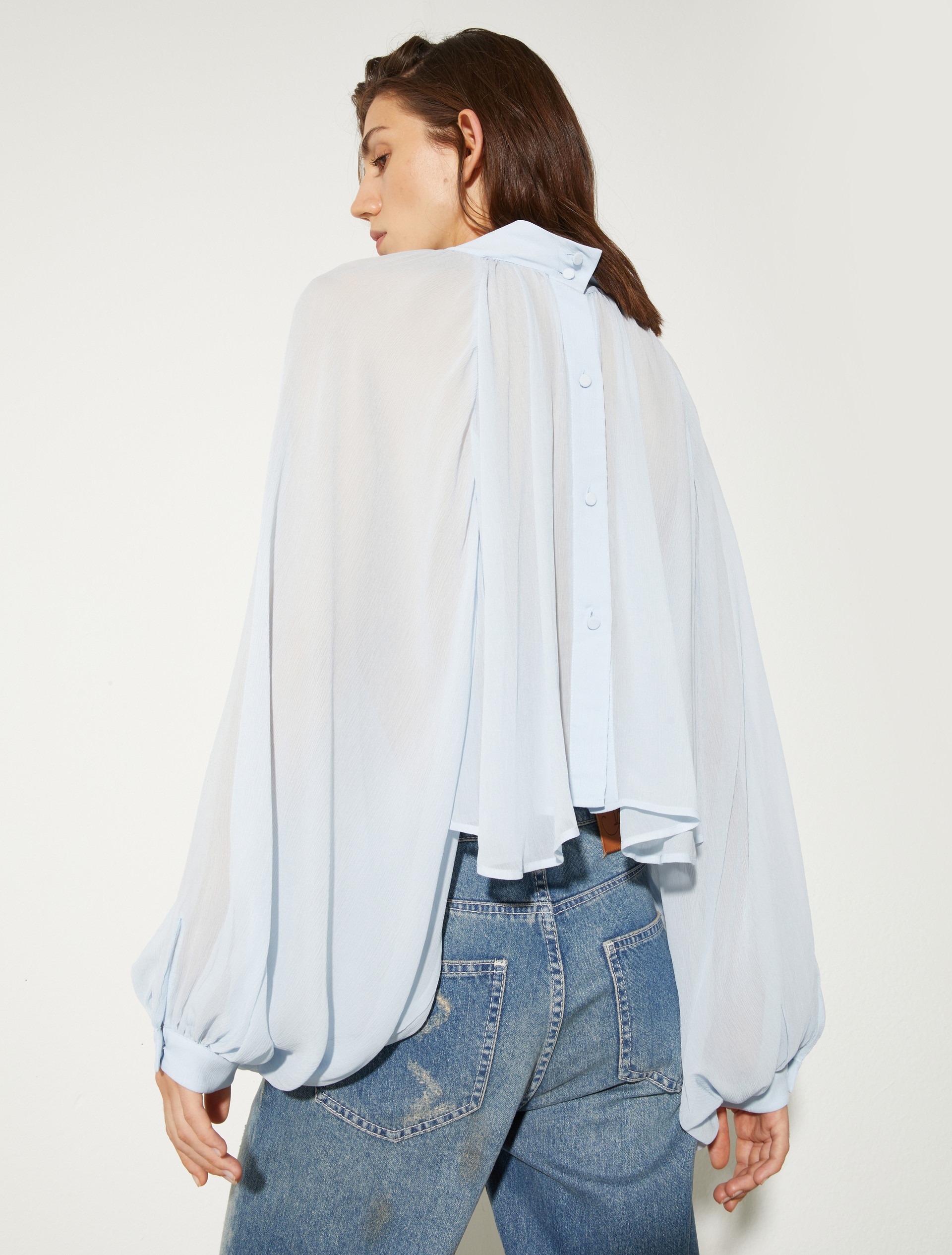 Crepon circle shirt - SKY-BLUE - MAX&Co. - 2