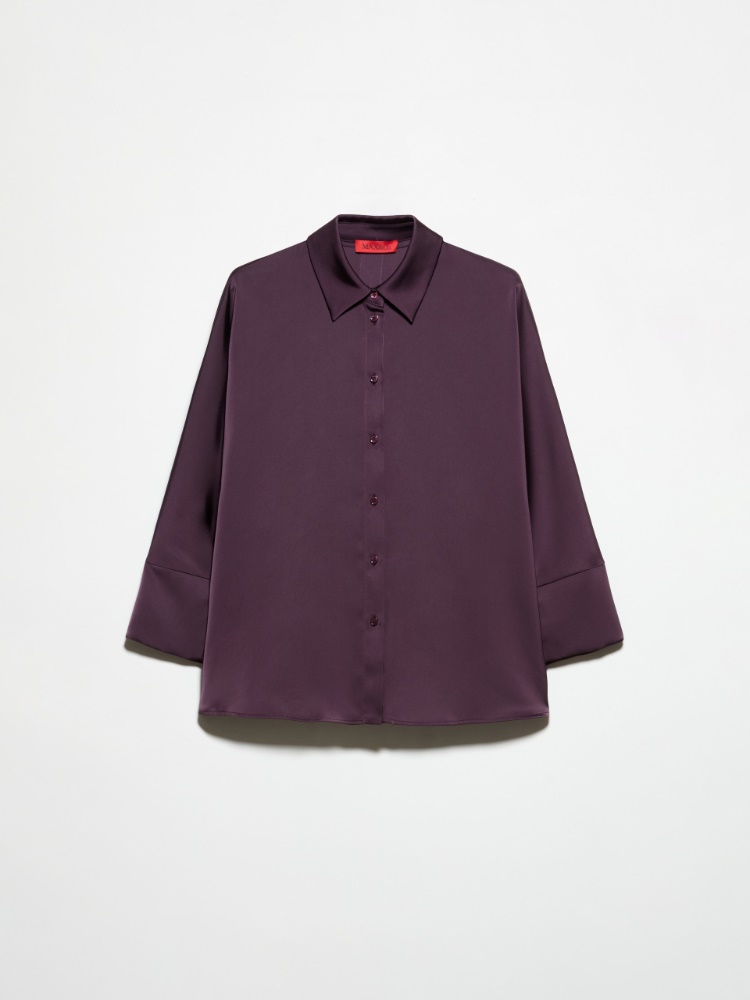 Fluid satin shirt - AUBERGINE - MAX&Co.