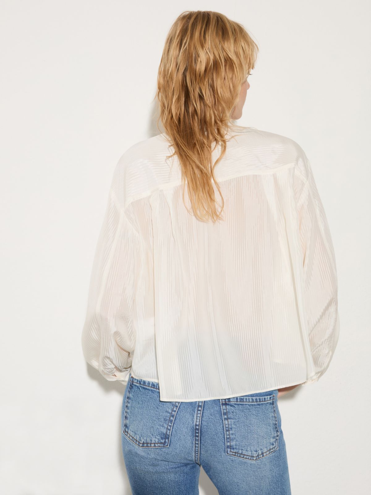 Striped textured shirt, white | MAX&Co. Striped textured shirt - WHITE - MAX&Co. - 2