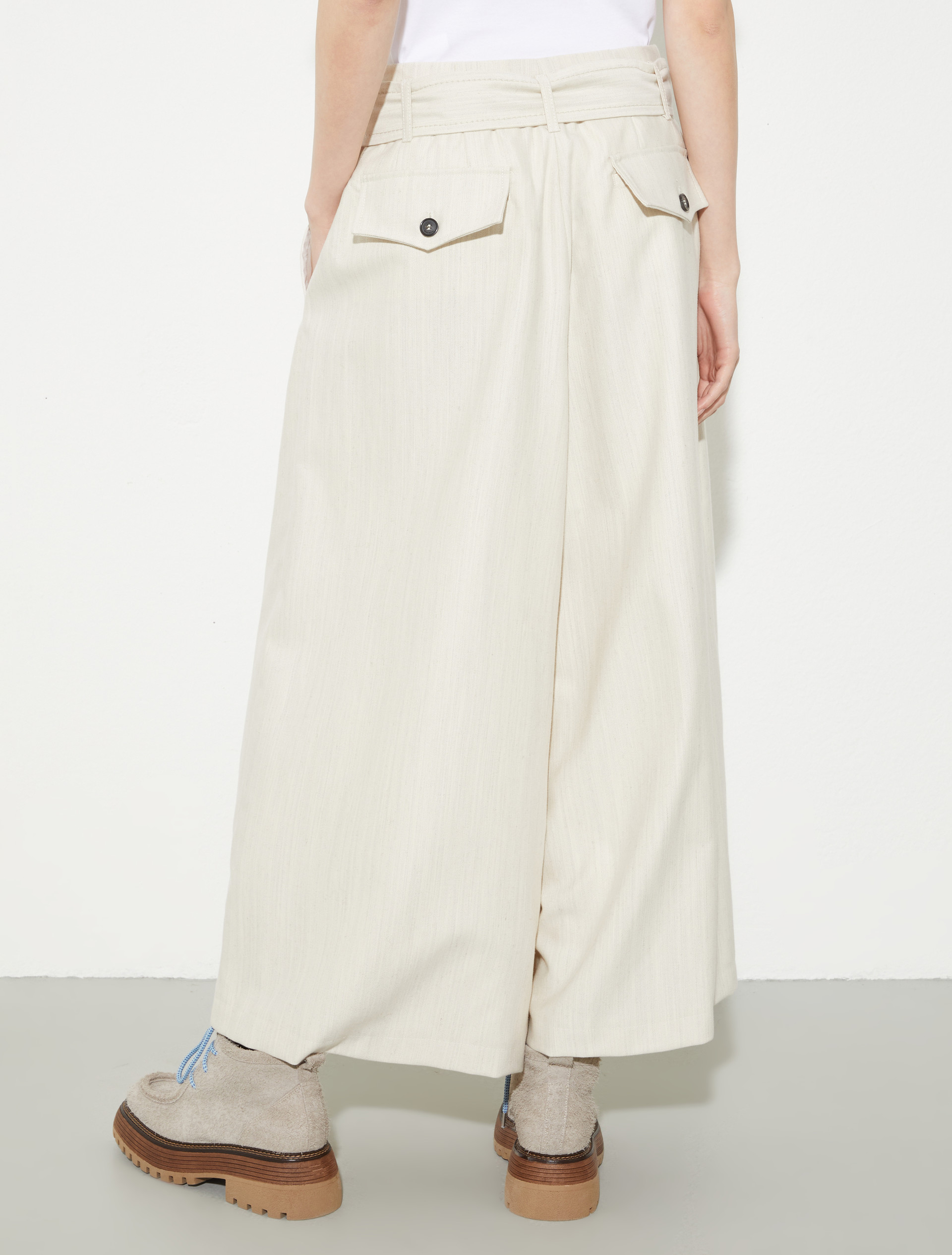 [レジェンダ]  アンダイド キュロットパンツ - WOOL WHITE - MAX&Co. - 2