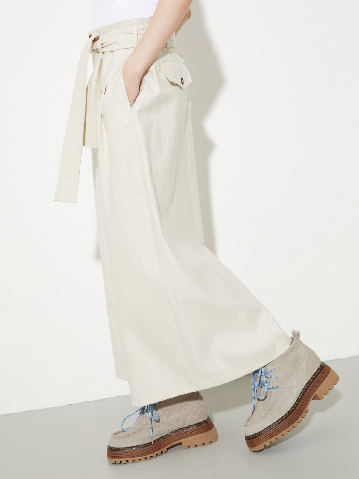 [レジェンダ]  アンダイド キュロットパンツ - WOOL WHITE - MAX&Co. - 3