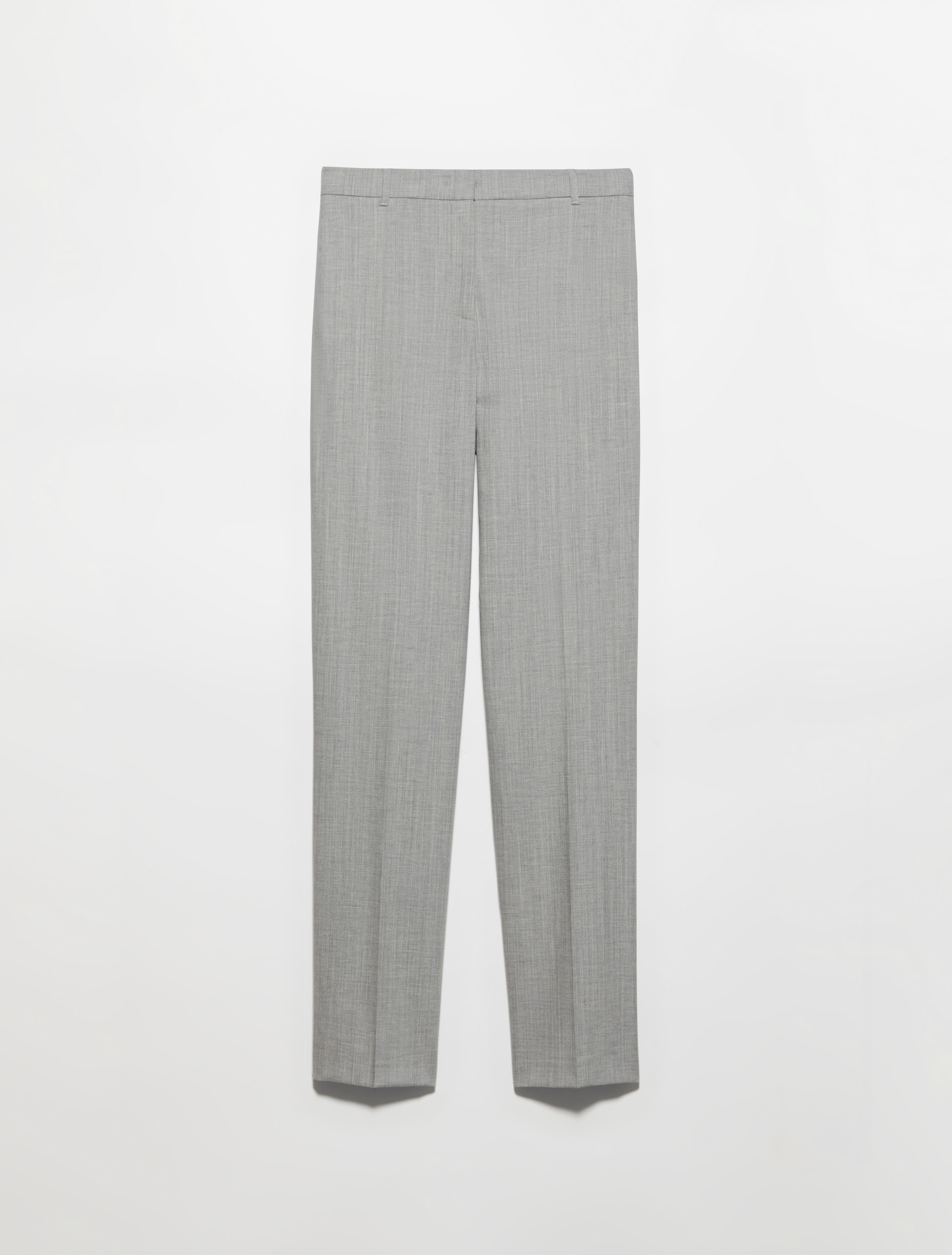 Straight wool and cotton trousers - GREY - MAX&Co. - 5