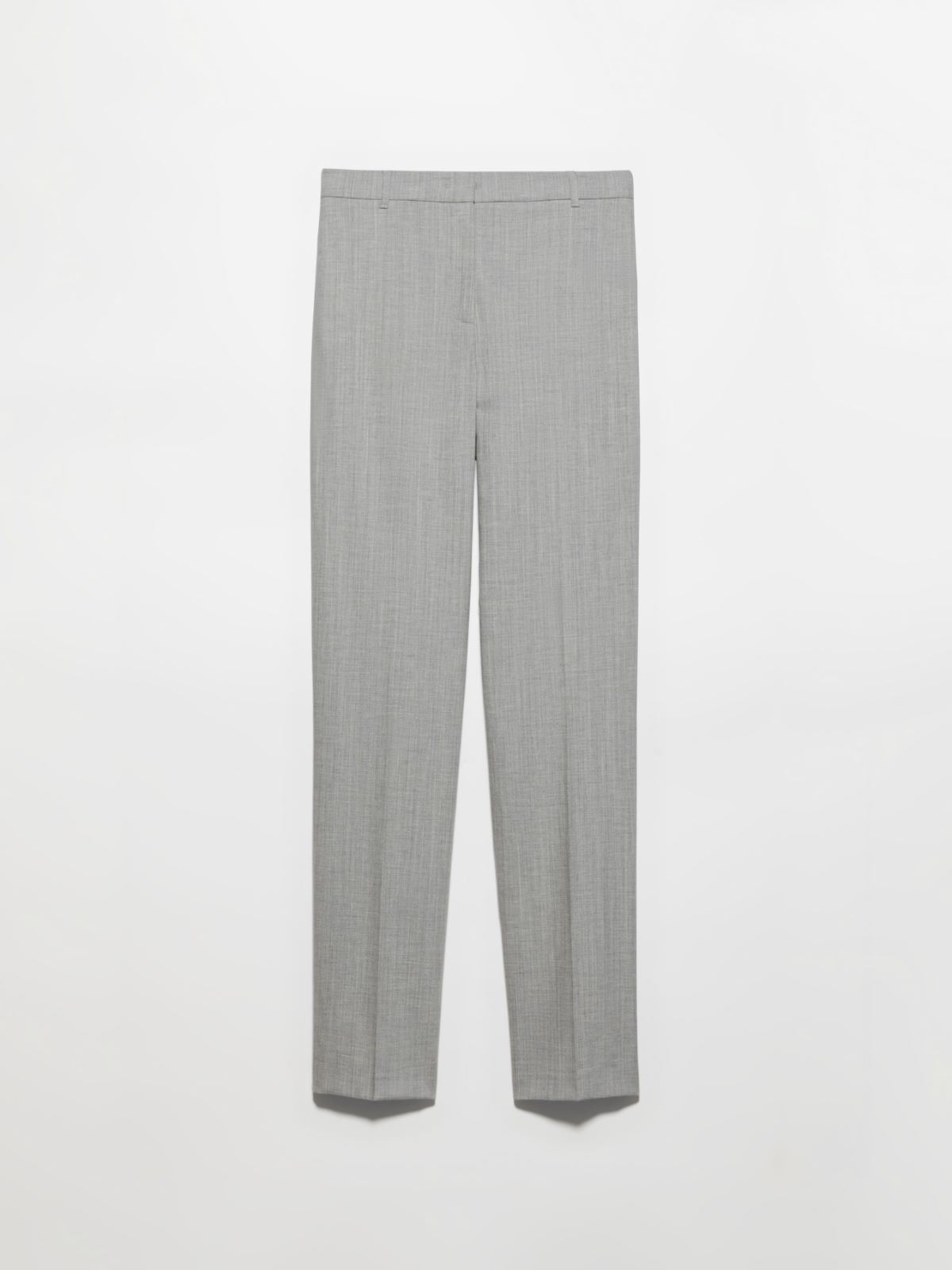 Straight wool and cotton trousers - GREY - MAX&Co. - 5