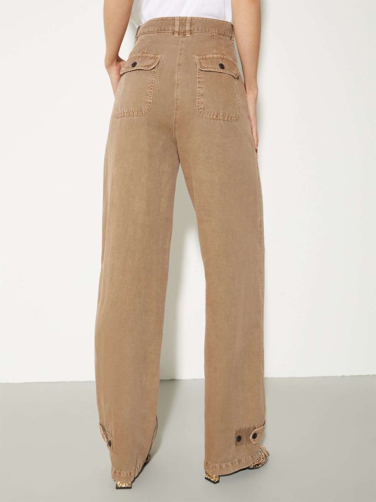 Barrel-leg twill trousers - COCOA - MAX&Co. - 2