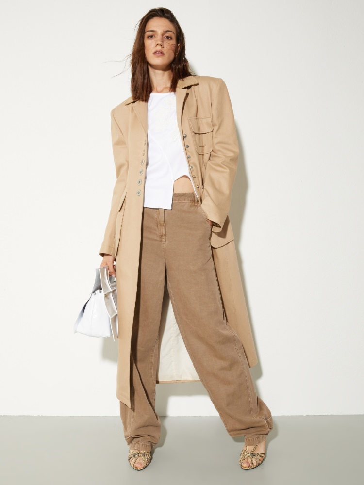 Barrel-leg twill trousers - MAX&Co. - 4