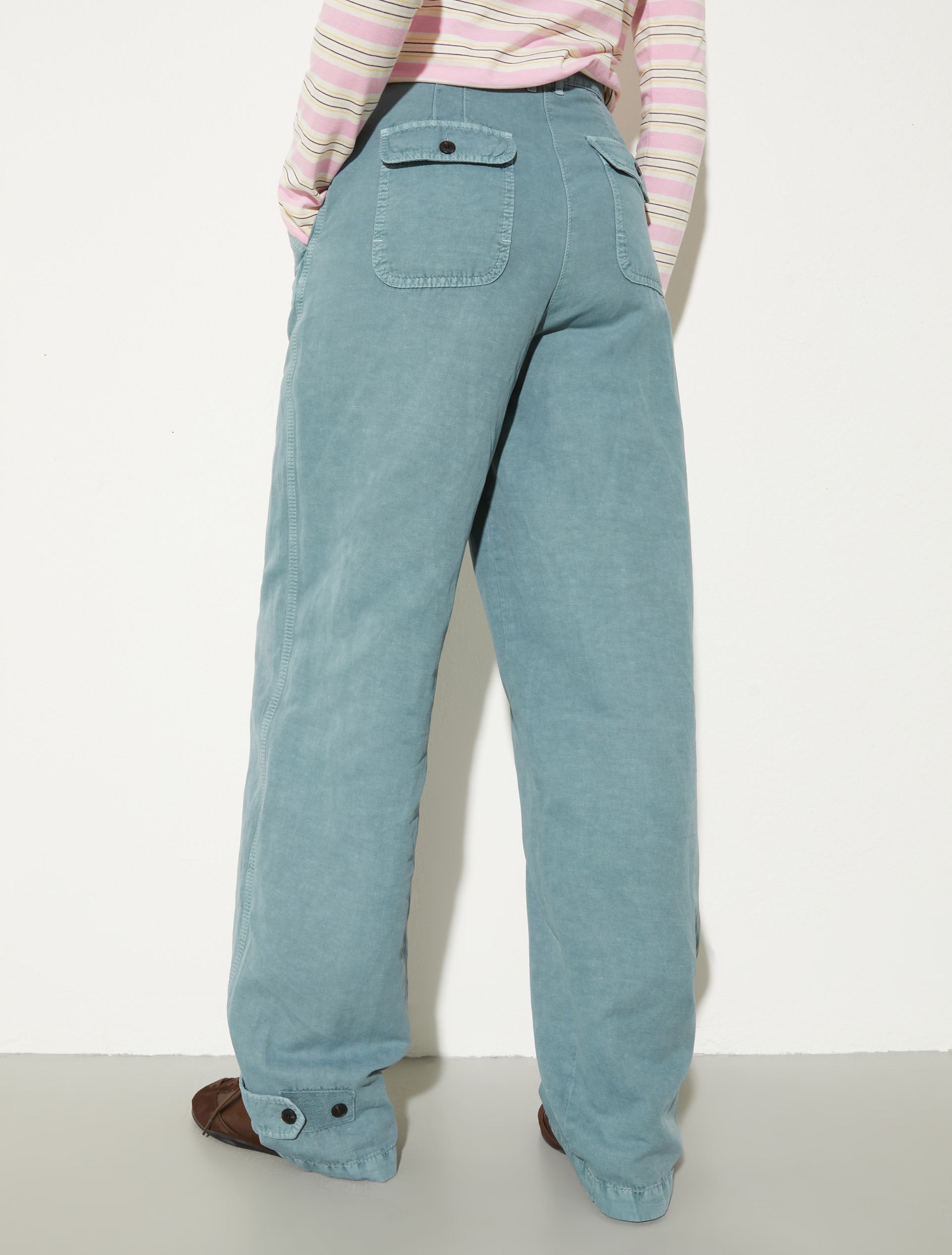 [マローゾ]  ワイドフィット ツイル パンツ - QUARTZ - MAX&Co. - 2