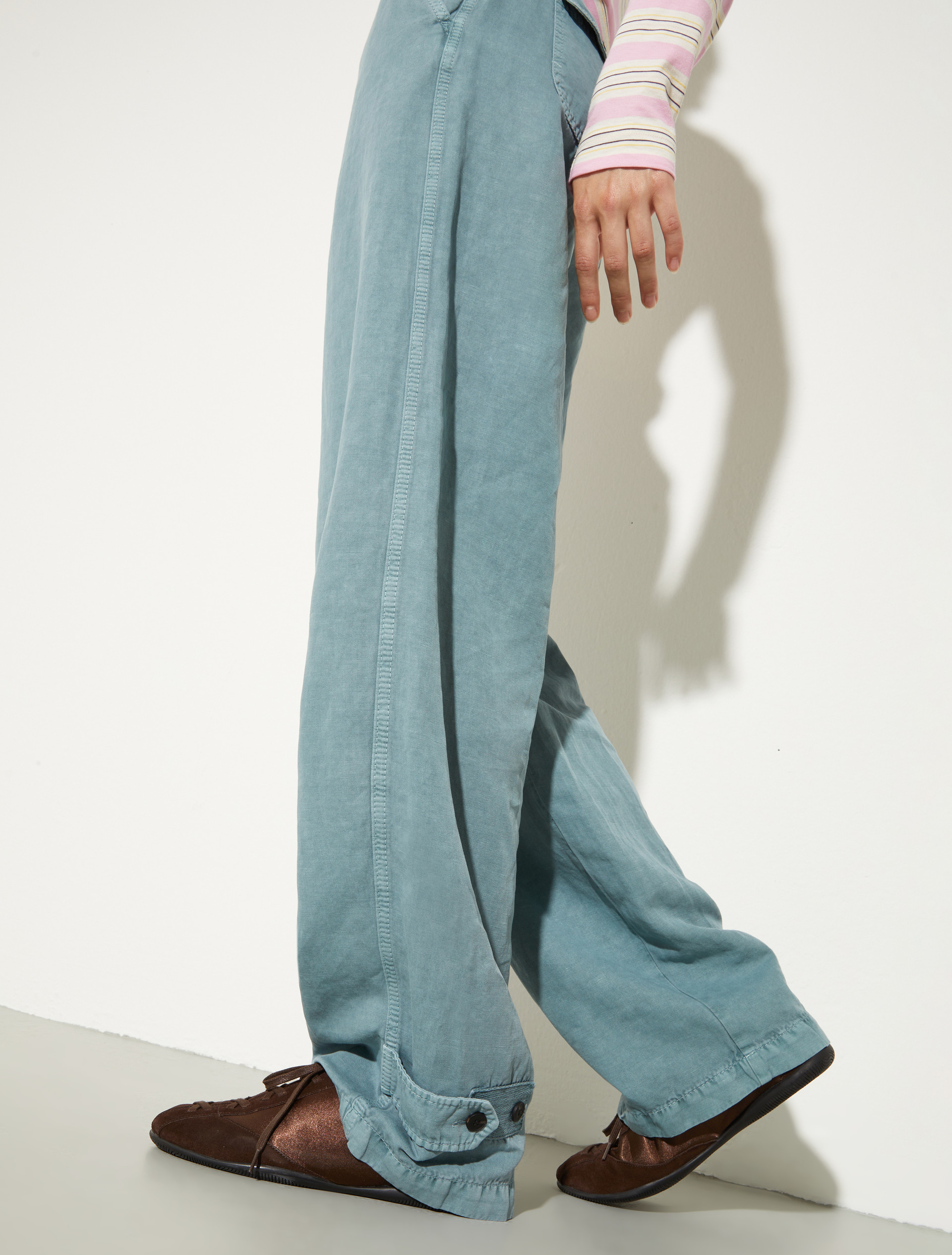 [マローゾ]  ワイドフィット ツイル パンツ - QUARTZ - MAX&Co. - 3