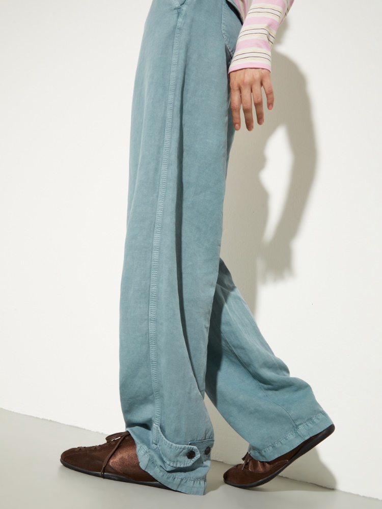 [マローゾ]  ワイドフィット ツイル パンツ - MAX&Co. - 3