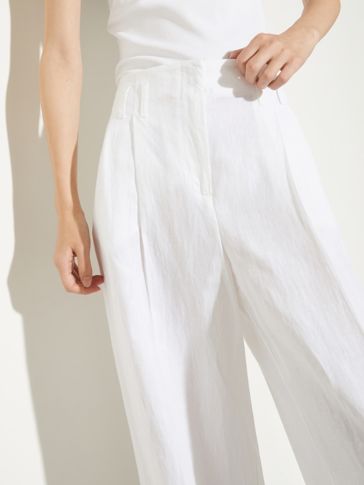 Wide-leg linen trousers - MAX&Co. - 3
