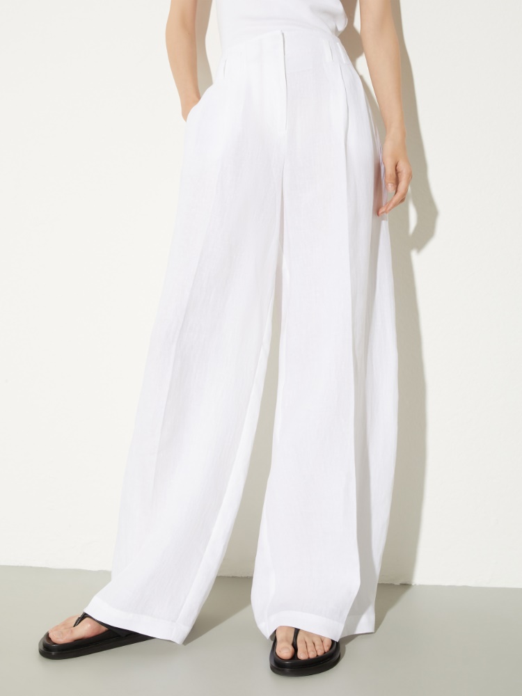 Wide-leg linen trousers - MAX&Co.