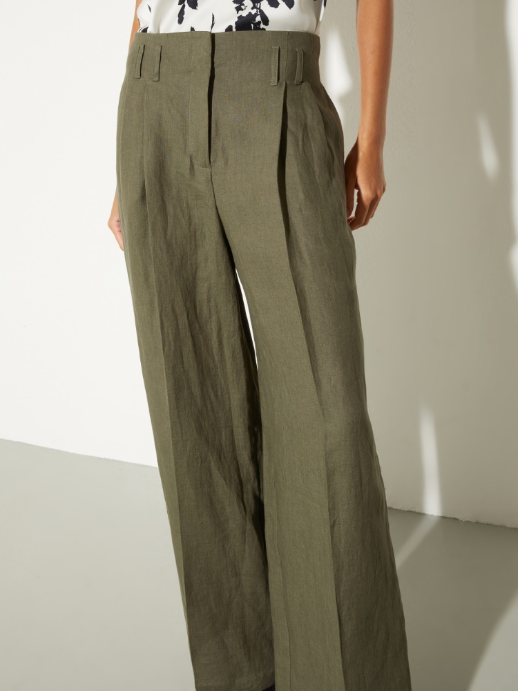 Wide-leg linen trousers - MAX&Co. - 3