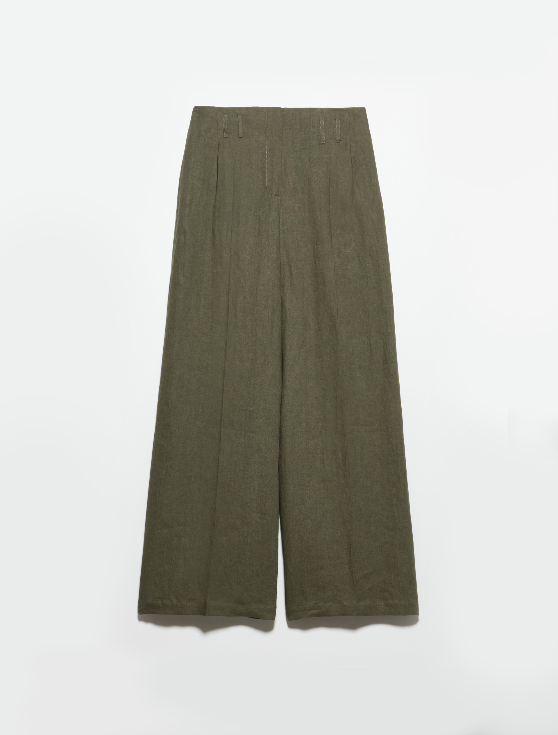 Wide-leg linen trousers - KAKI - MAX&Co. - 5