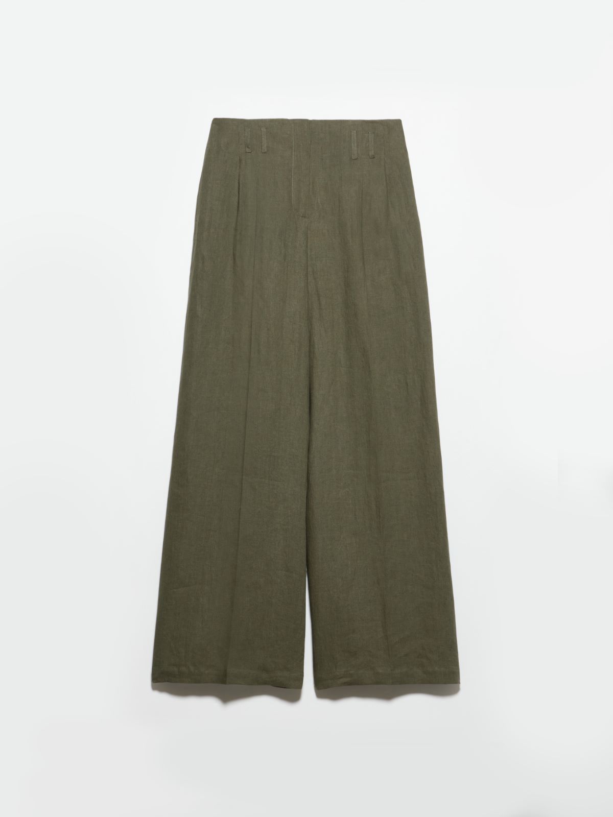 Wide-leg linen trousers - KAKI - MAX&Co. - 5