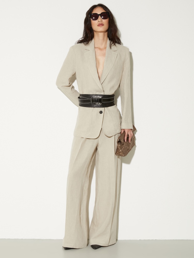 Wide-leg linen trousers - MAX&Co. - 4