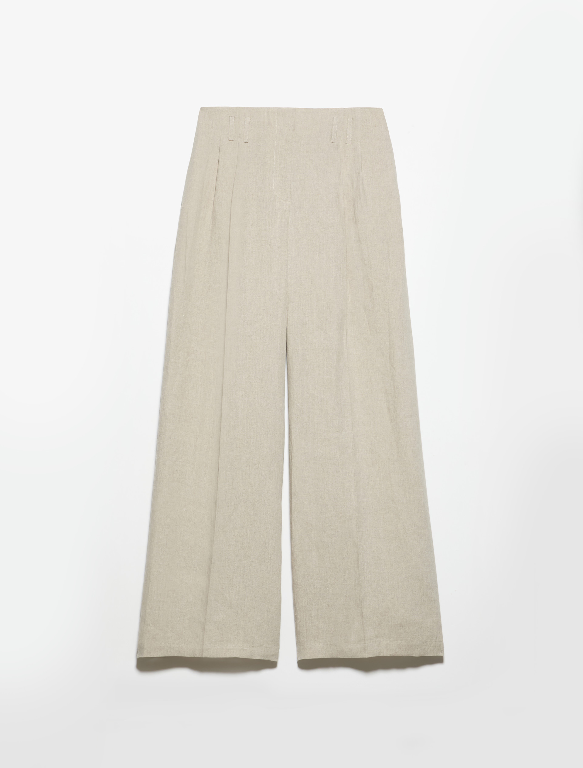 Wide-leg linen trousers - OFF-WHITE - MAX&Co. - 5