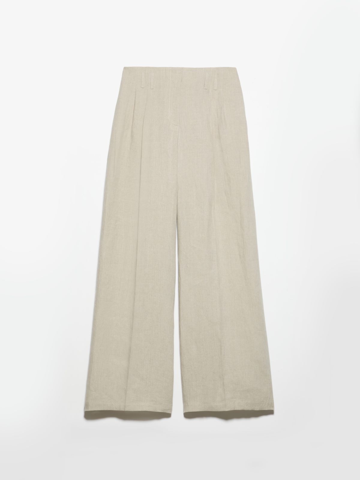 Wide-leg linen trousers - OFF-WHITE - MAX&Co. - 5