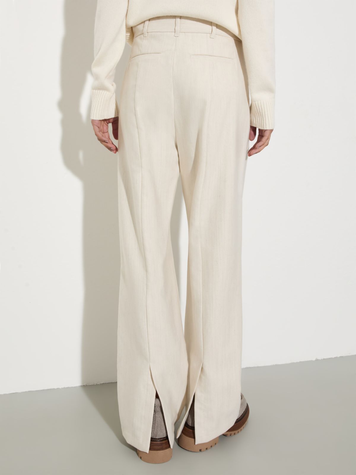 Undyed gabardine trousers, wool white | MAX&Co. Undyed gabardine trousers - WOOL WHITE - MAX&Co. - 2