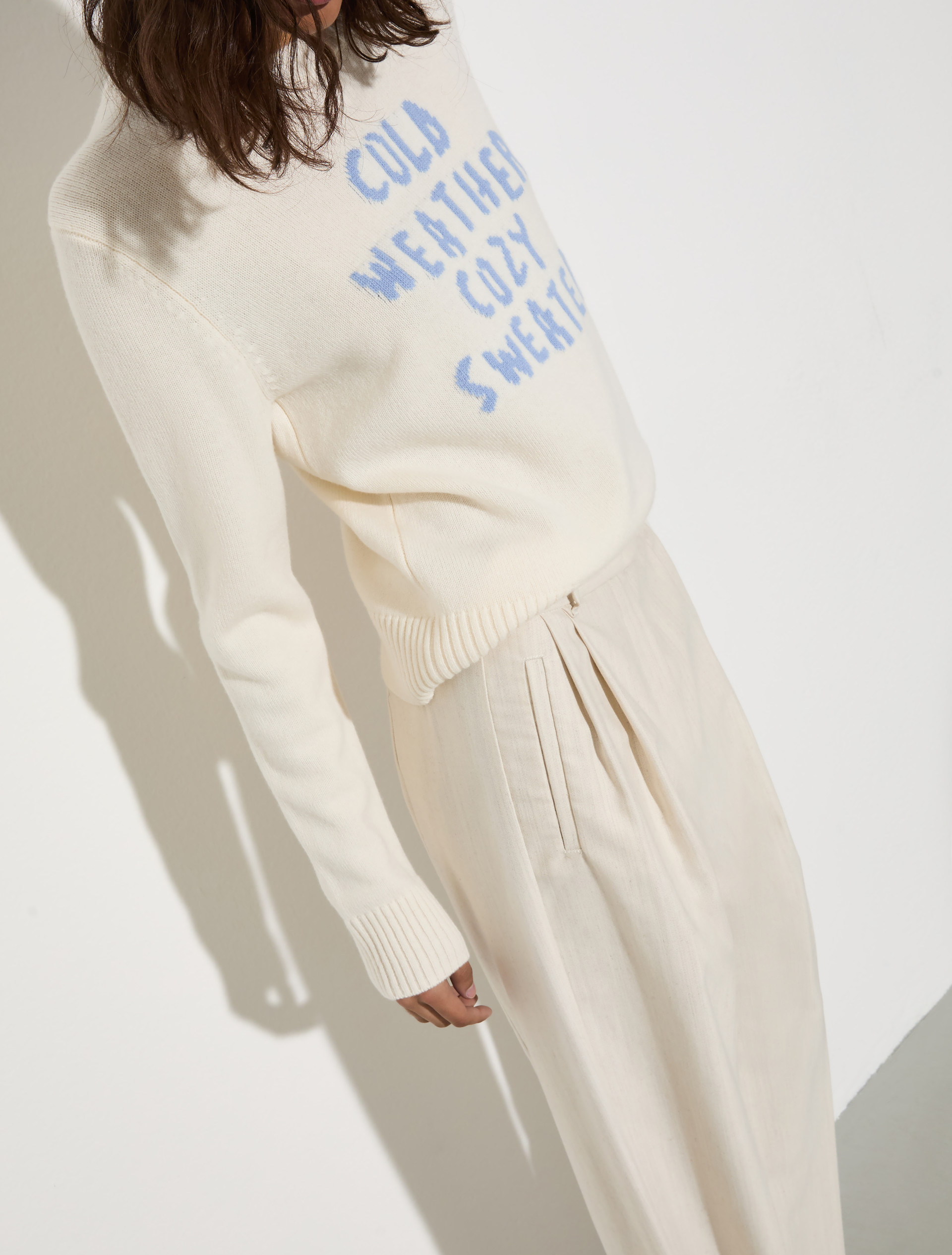 Undyed gabardine trousers, wool white | MAX&Co. Undyed gabardine trousers - WOOL WHITE - MAX&Co. - 6