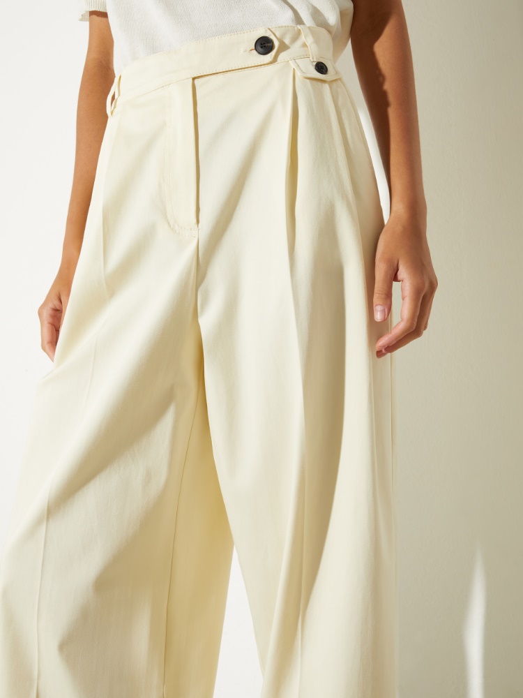 Wide-leg gabardine trousers - MAX&Co. - 3