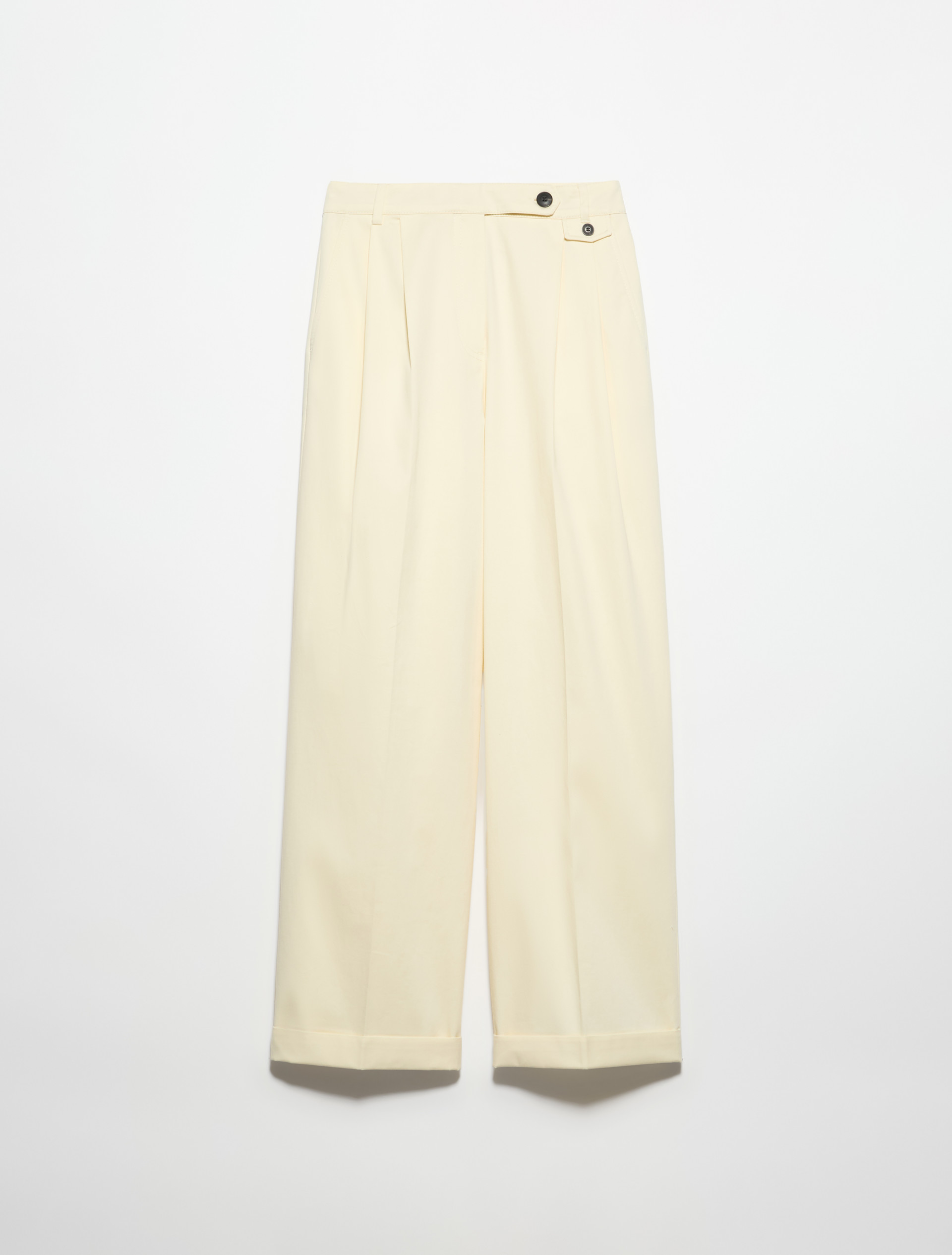 Wide-leg gabardine trousers, vanilla | MAX&Co. Wide-leg gabardine trousers - VANILLA - MAX&Co. - 5