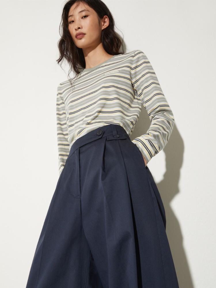 Wide-leg gabardine trousers - MAX&Co. - 3