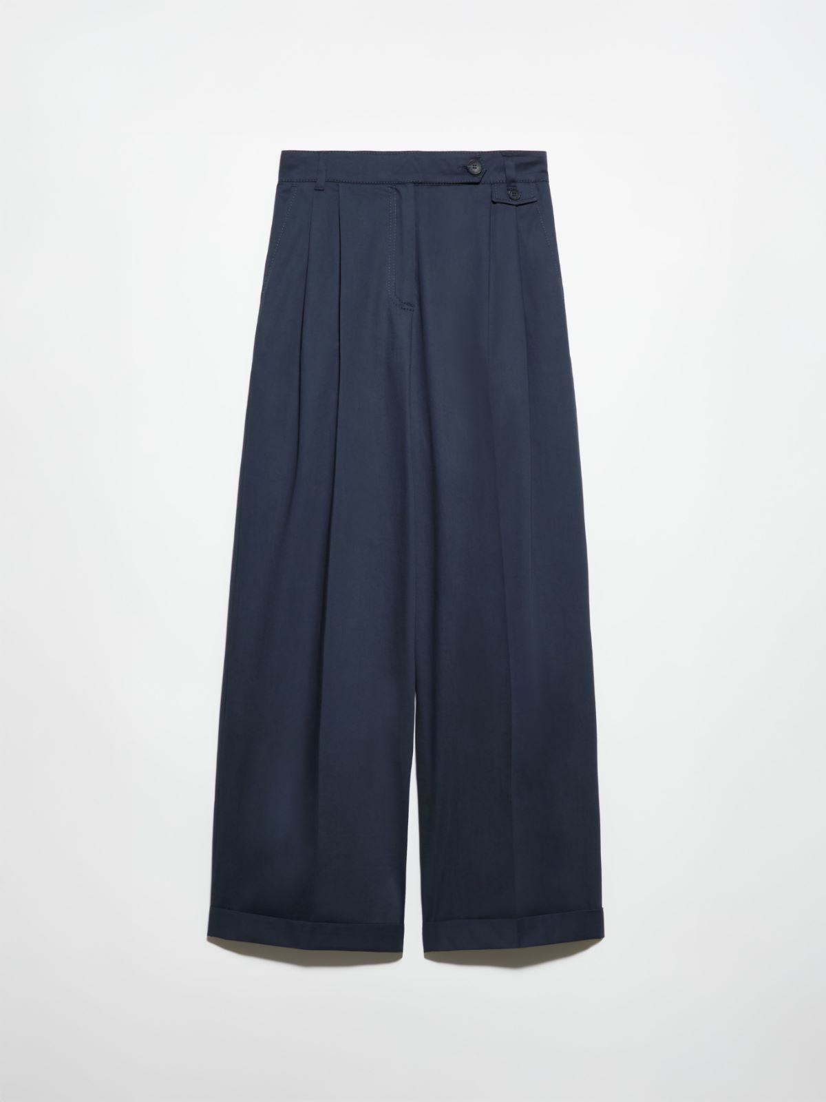 Wide-leg gabardine trousers - NAVY - MAX&Co. - 5