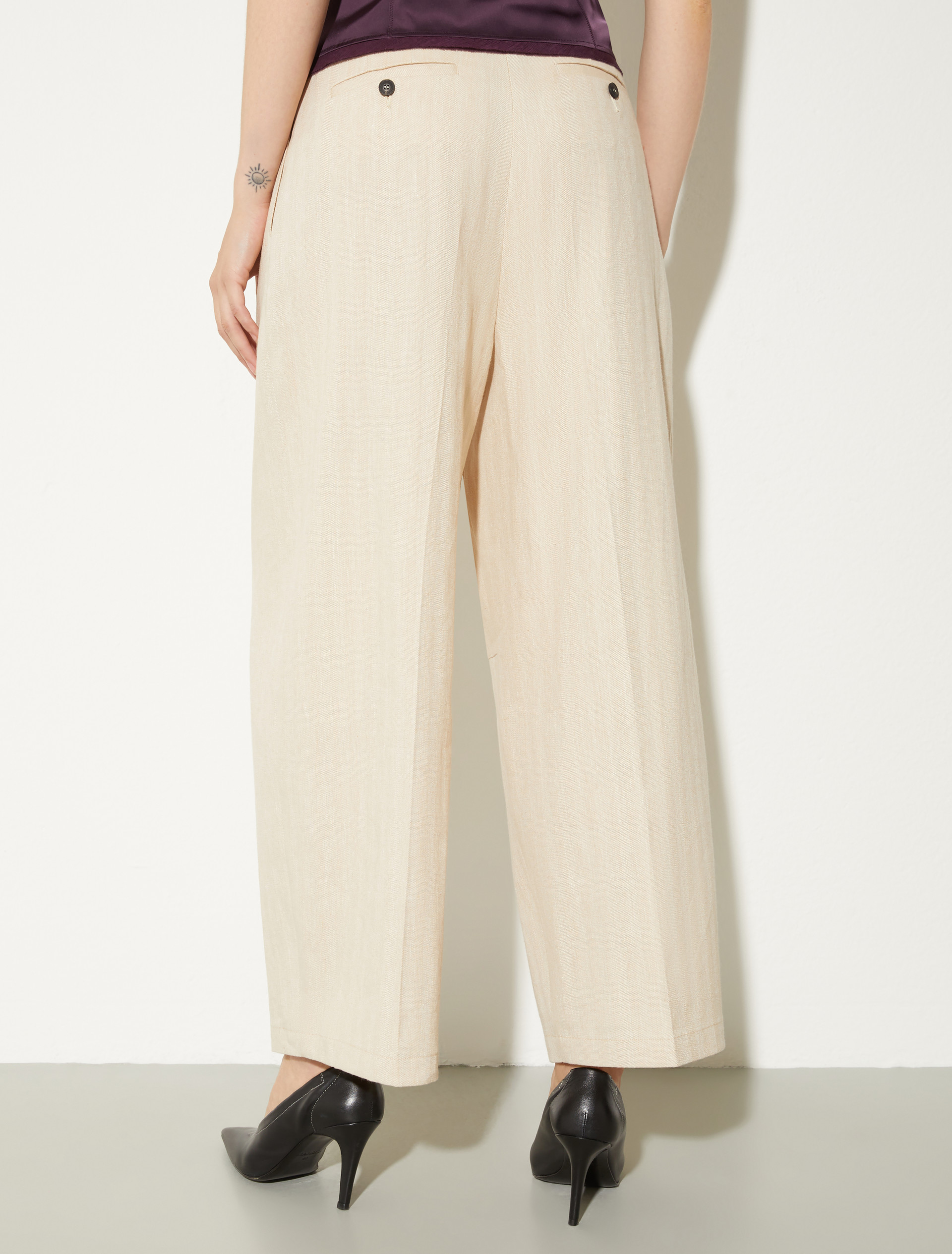 Pantaloni ampi in lino e cotone - CORDA - MAX&Co. - 2