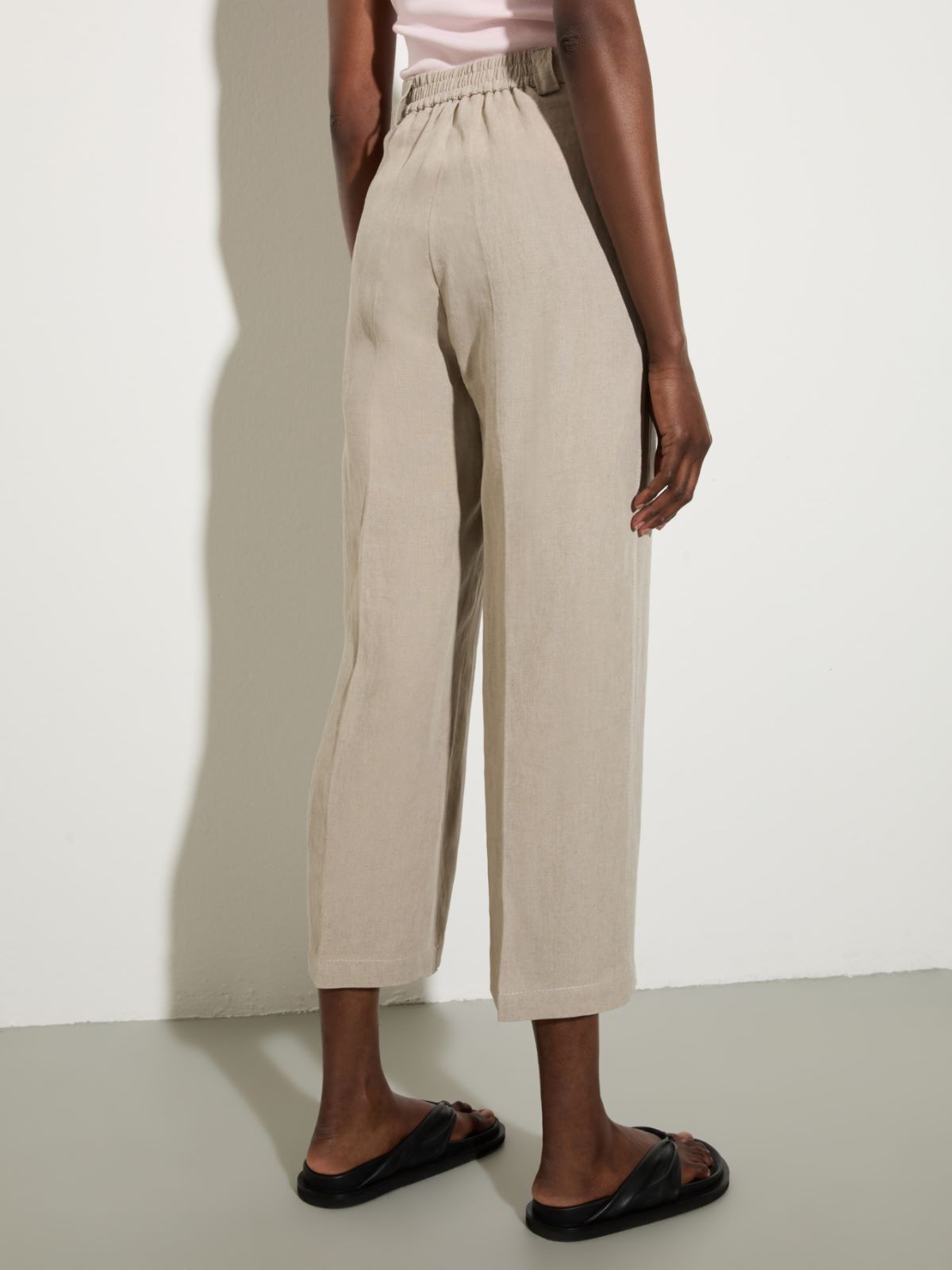 Pure linen trousers - OFF-WHITE - MAX&Co.