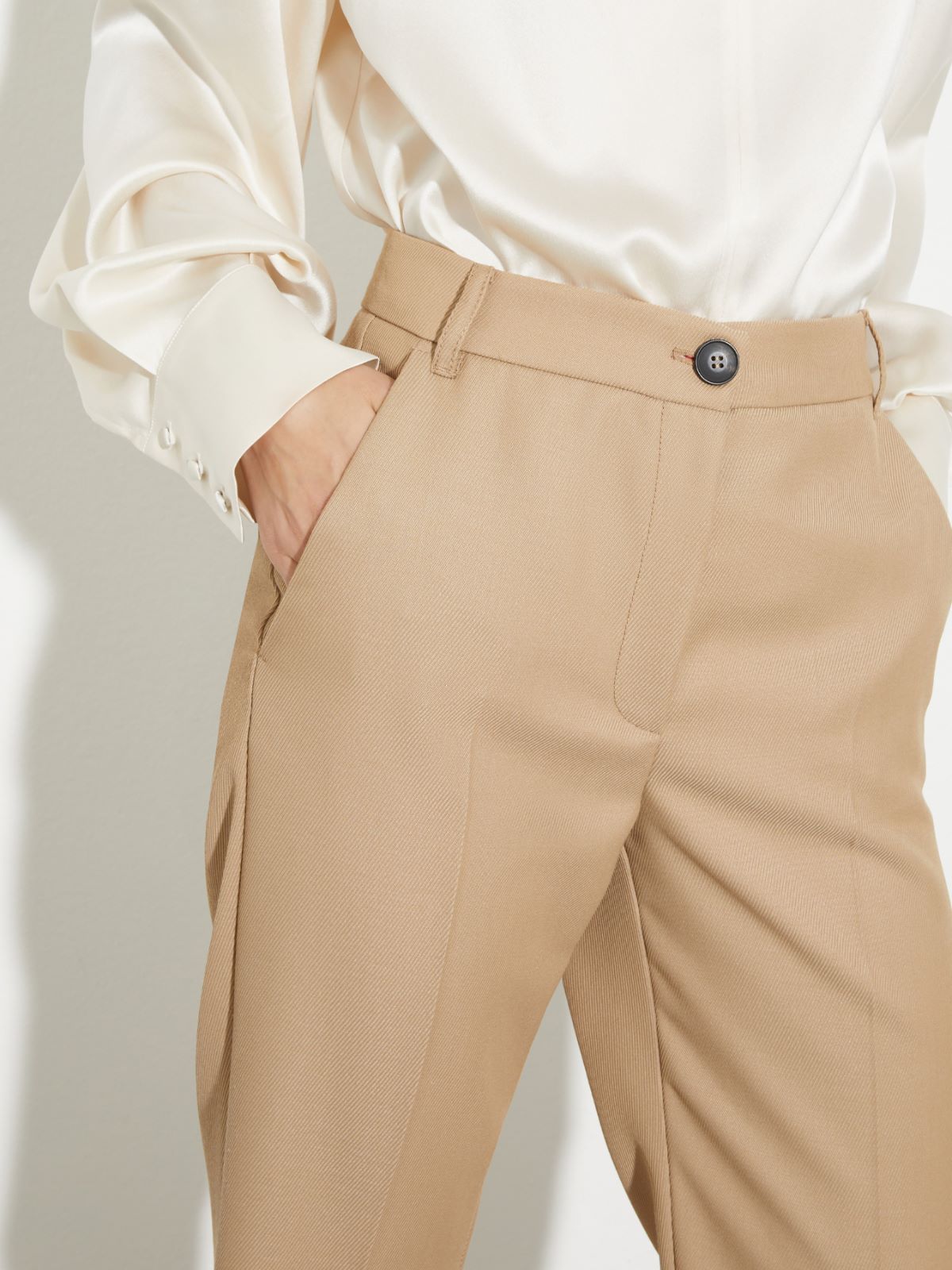 Wool-blend bootcut trousers - COFFEE - MAX&Co. - 3