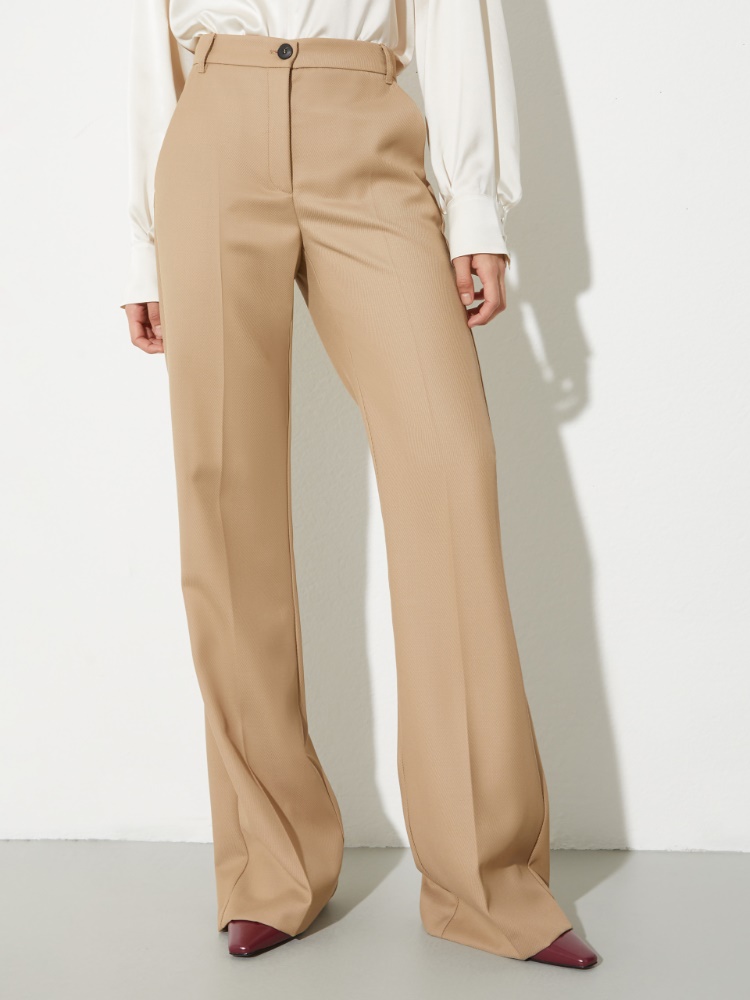 Wool-blend bootcut trousers - MAX&Co.